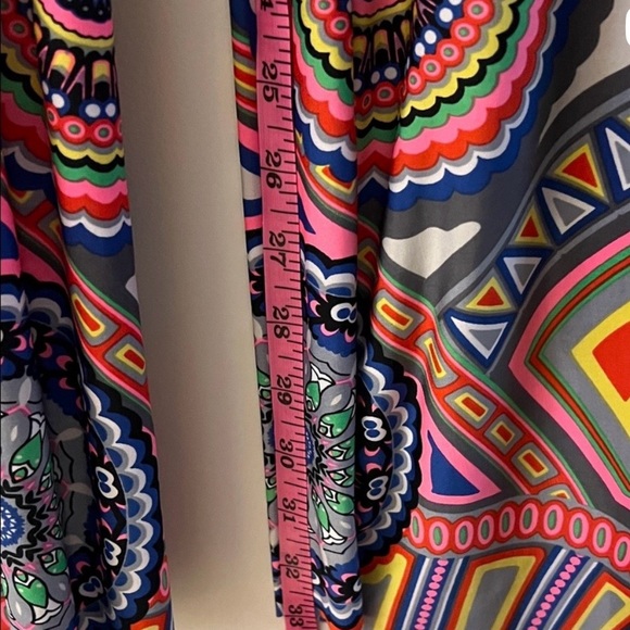 Wide-legged palazzo pants with colorful geometric patterns Size M - Picture 7 of 10